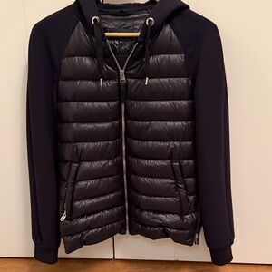 Mackage Black Hooded Bomber Jacket